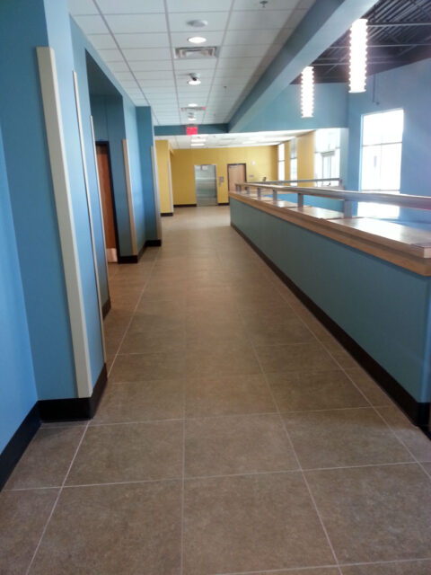Upgraded commercial flooring renovation project completed by GFC
