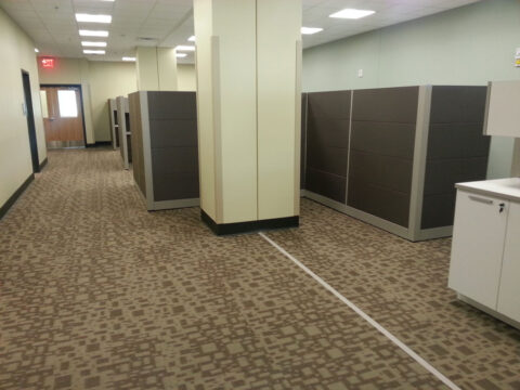 Upgraded commercial flooring renovation project completed by GFC