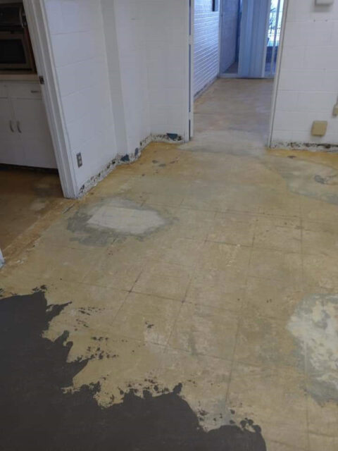 Somerset ISD vinyl flooring renovation before work by GFC