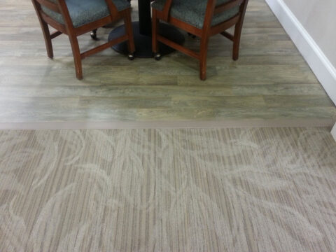 Upgraded commercial flooring renovation project completed by GFC