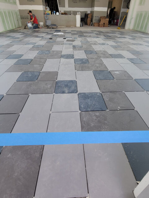 Commercial flooring renovation project underway by GFC