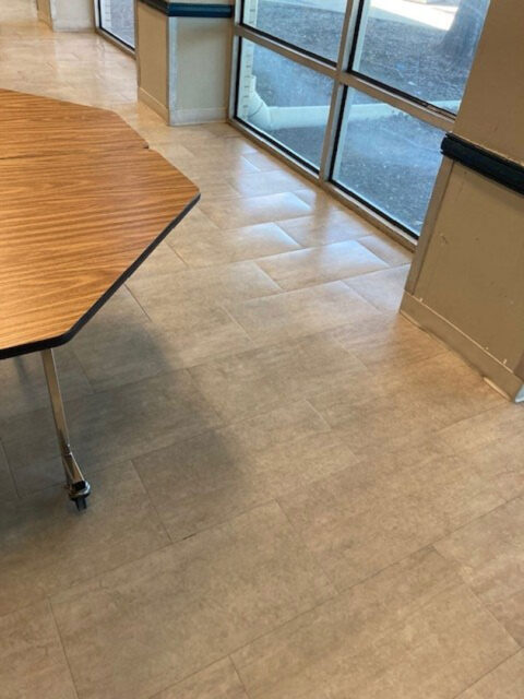 Commercial flooring renovation project before GFC begins work