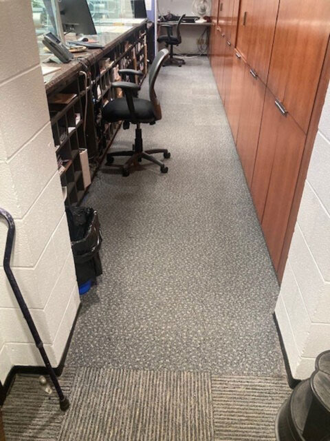 Commercial flooring renovation project before GFC begins work