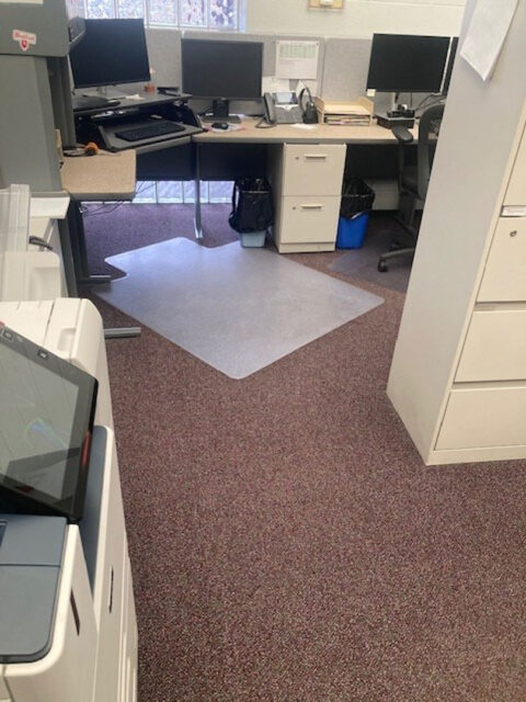 Commercial flooring renovation project before GFC begins work