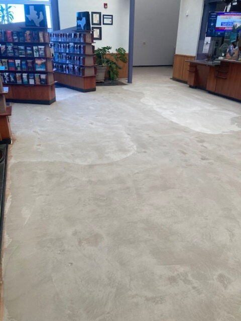 Commercial flooring renovation project in progress by GFC